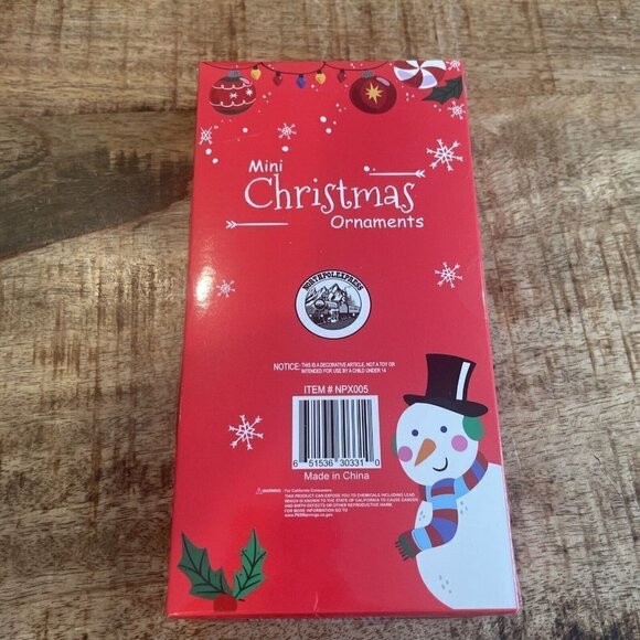 Mini Resin Christmas Ornaments Set of 12 Classic Christmas Decorations Small - Picture 6 of 6